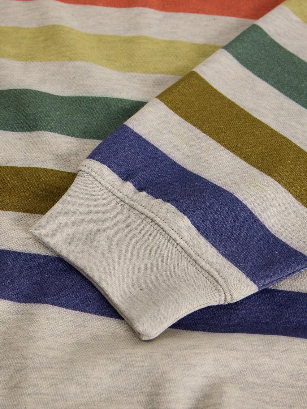 CLEO LONGLINE STRIPE SWEAT