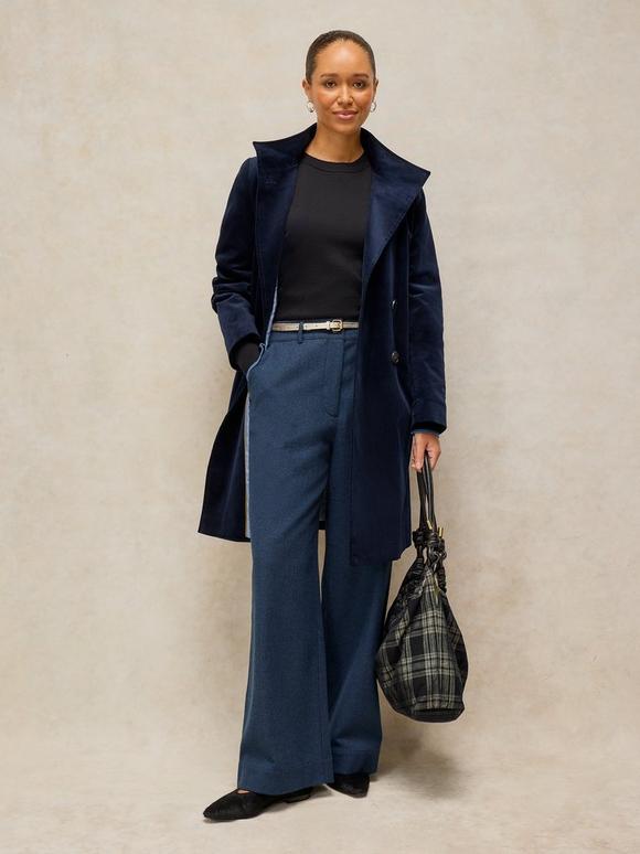 BELLE TWEEDY WIDE LEG TROUSER