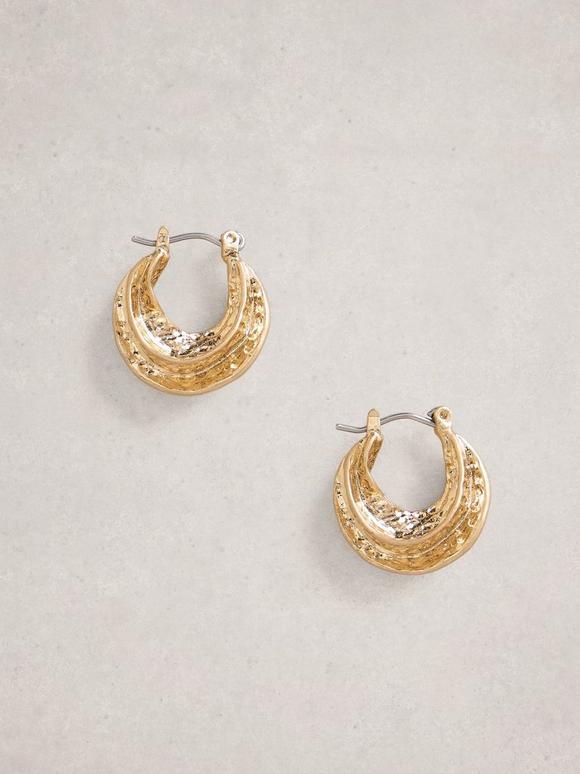 Susie Hammered Huggie Earring