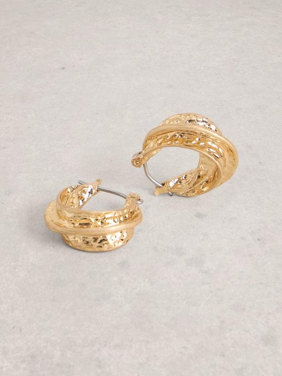 Susie Hammered Huggie Earring