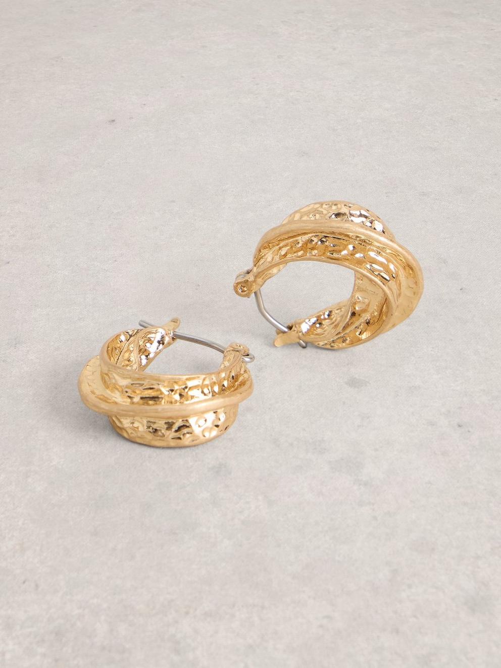 Susie Hammered Huggie Earring