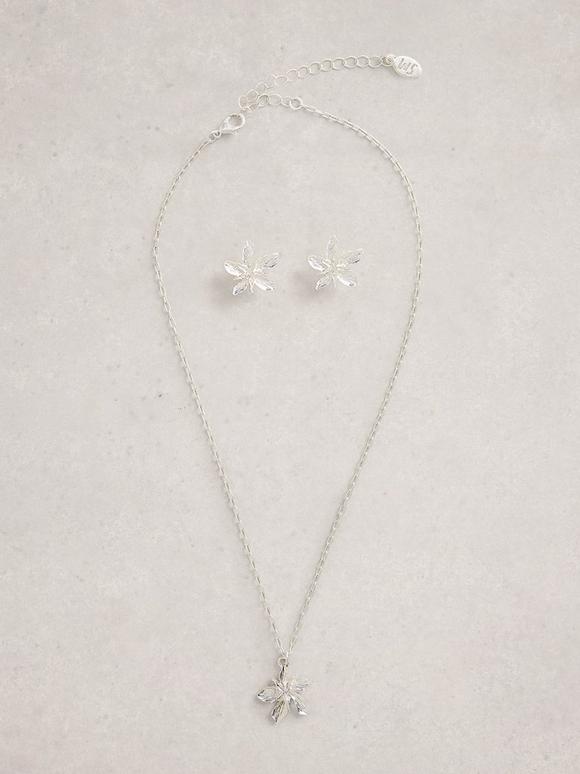 2PK Fleur Necklace  Earring