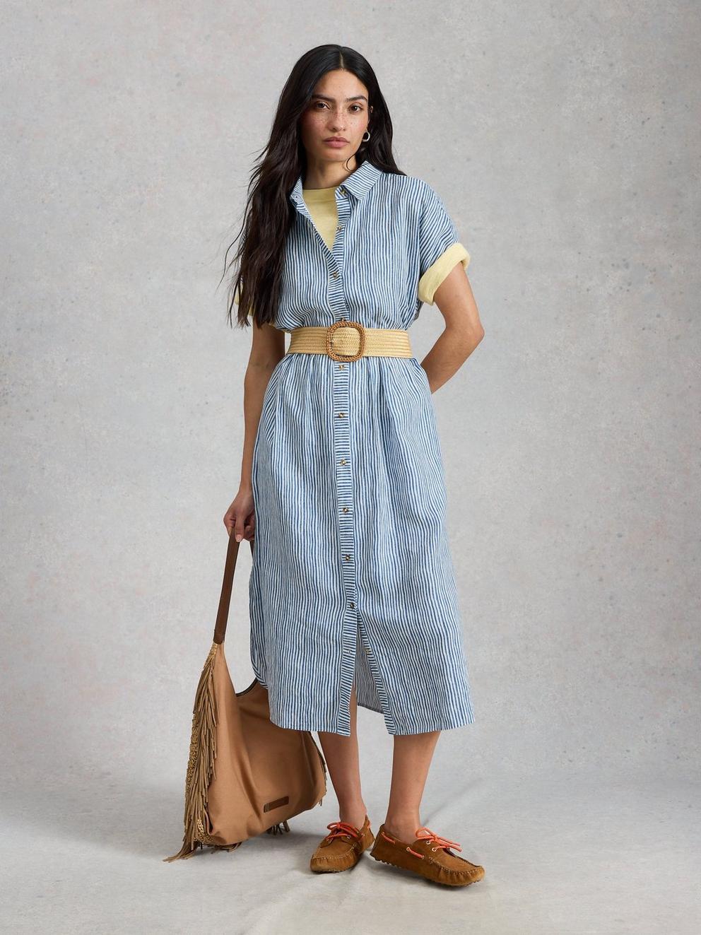 Annabelle Stripe Linen Dress