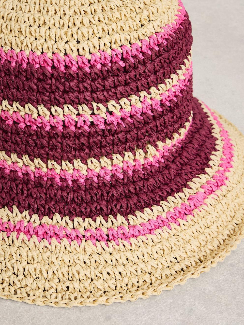 Crochet Striped Bucket Hat