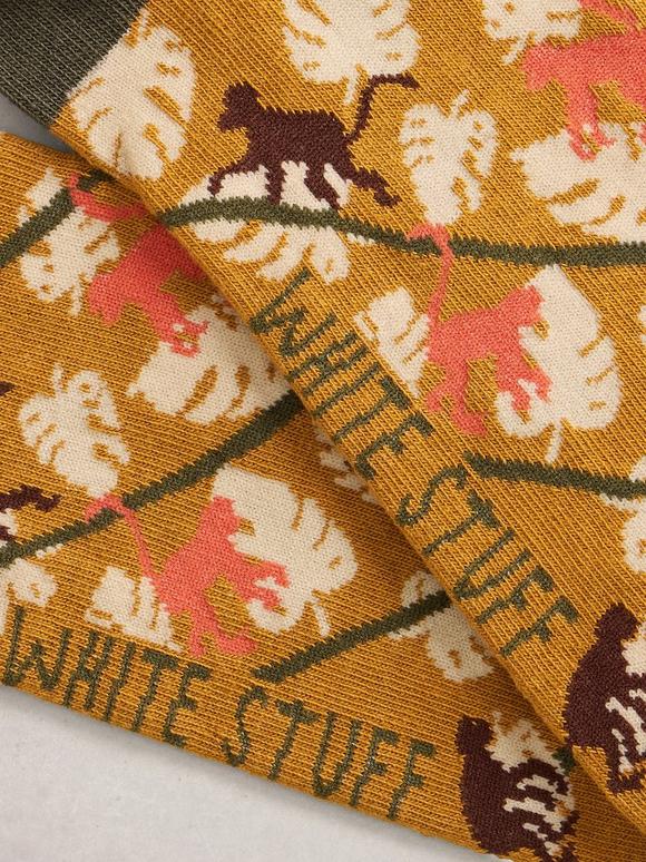Monkey Print Trainer Sock