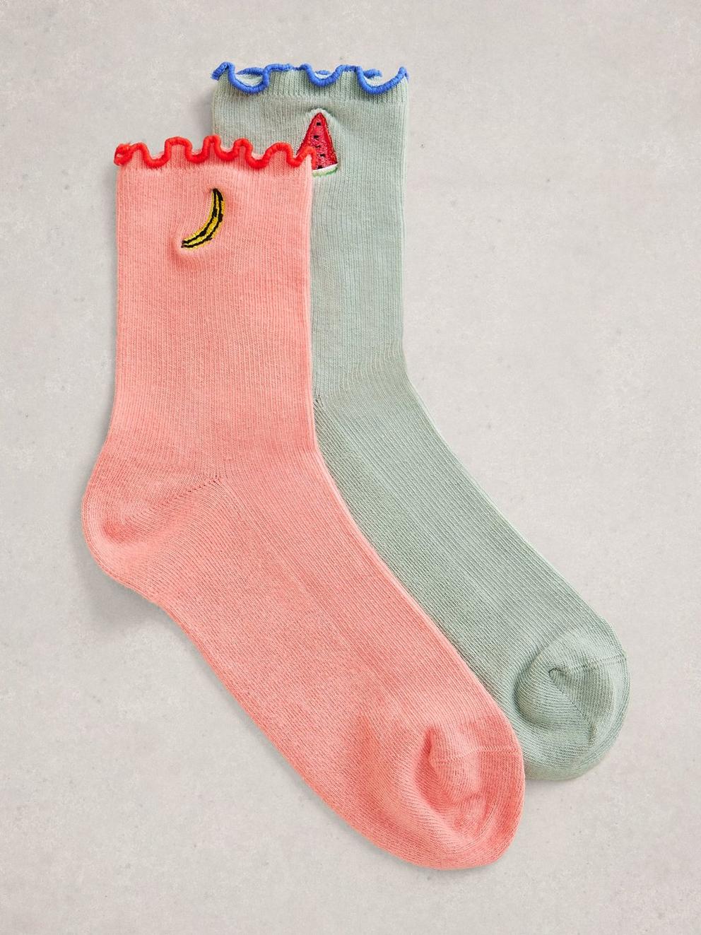 2PK Fruit Ankle Socks