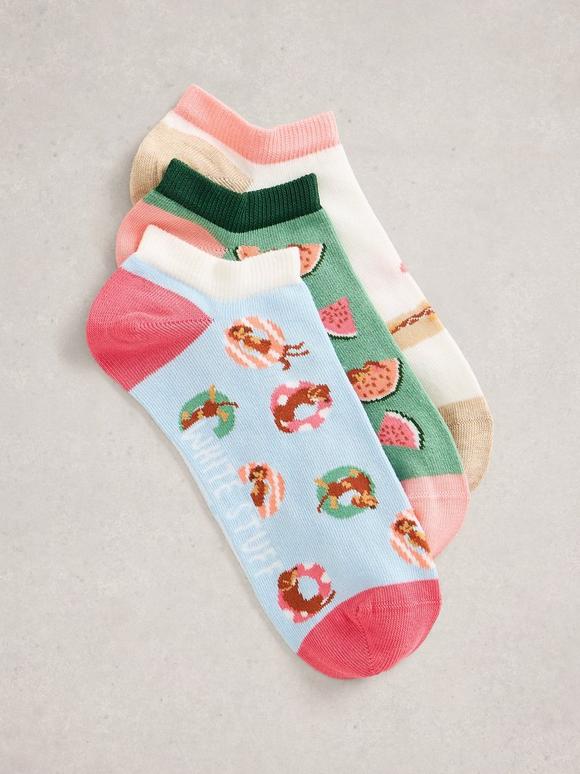 3PK Dog Summer Trainer Socks