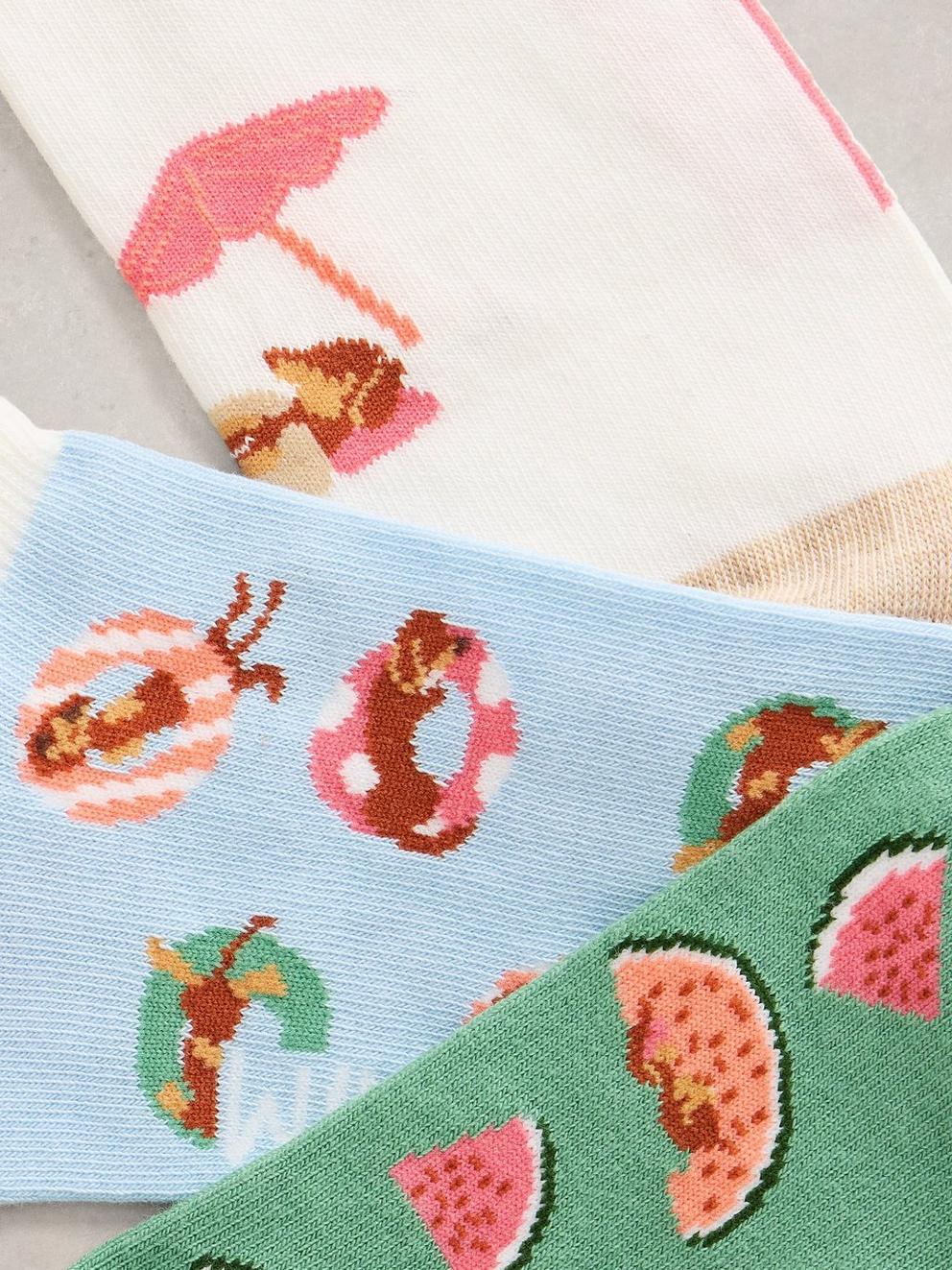 3PK Dog Summer Trainer Socks