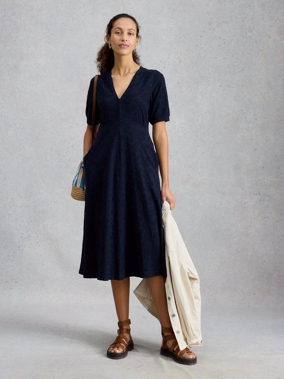 Megan Embroidered Jersey Dress