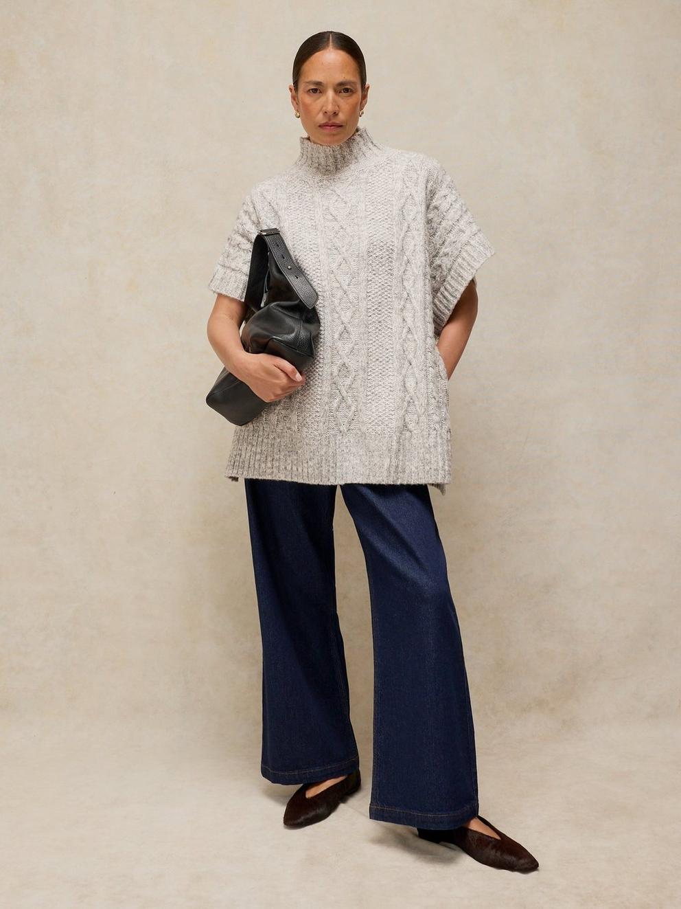 CABLE STITCH PONCHO