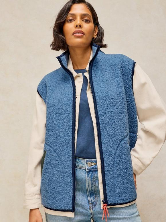 BORG ZIP THROUGH GILET