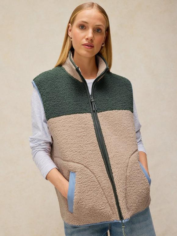 BORG ZIP THROUGH GILET