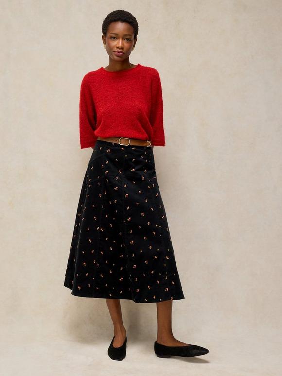 IDA CORD MIDI SKIRT