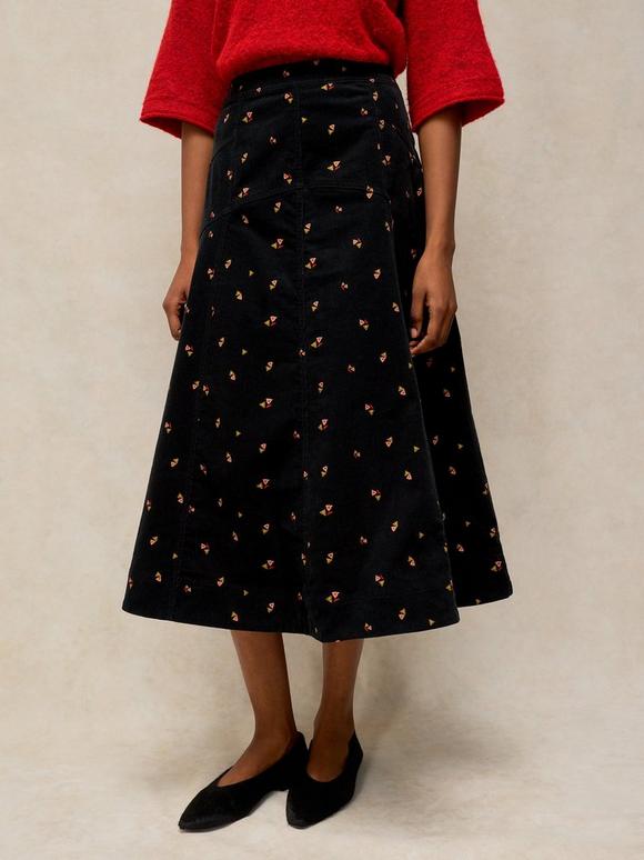 IDA CORD MIDI SKIRT