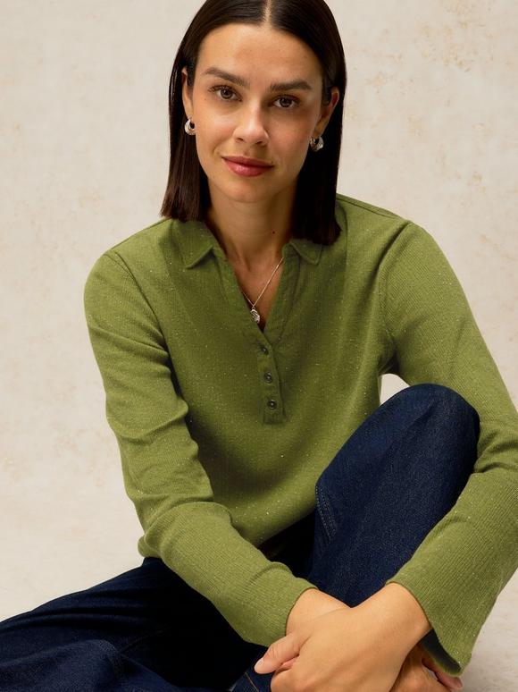 LOLA SPARKLE RIB POLO