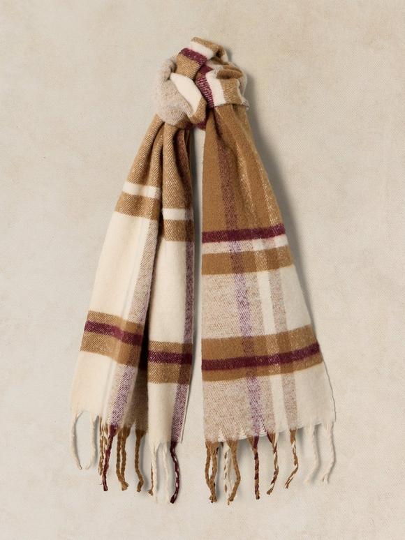 SHELLEY BRUSHED CHECK SCARF