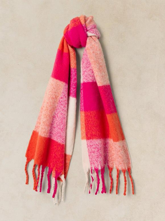 SHELLEY BRUSHED CHECK SCARF