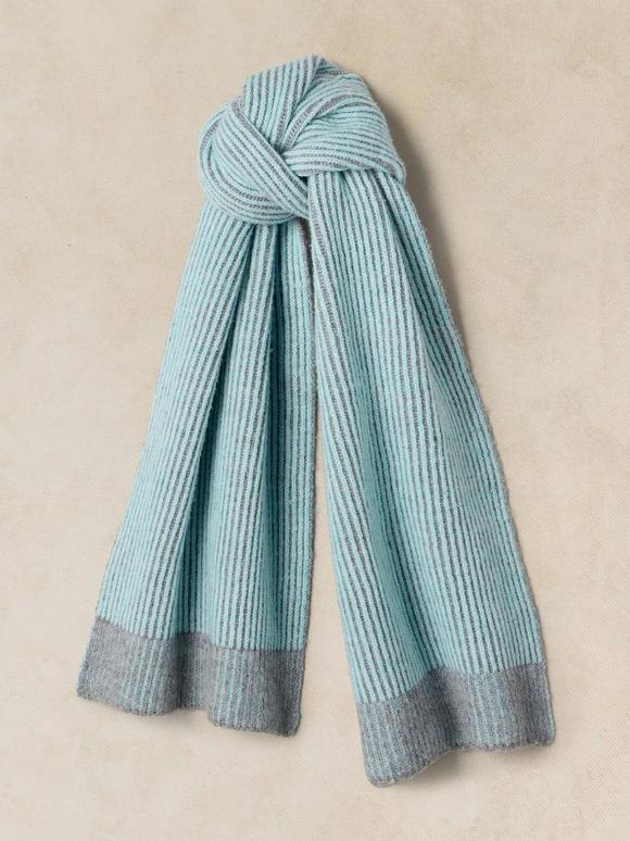 TWO TONE RIBBED SCARF