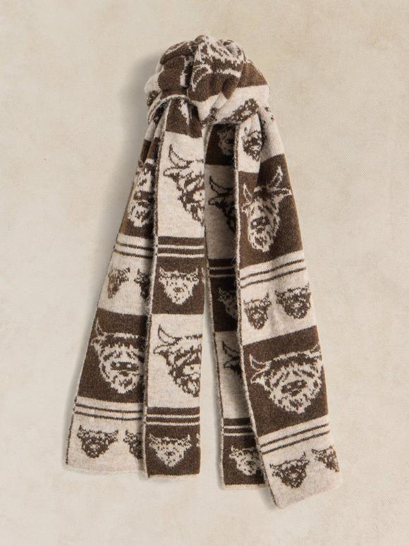 COW JACQUARD SCARF