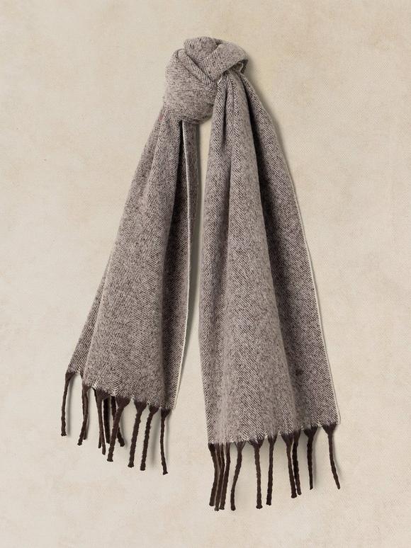 BRUSHED HERRINGBONE SCARF