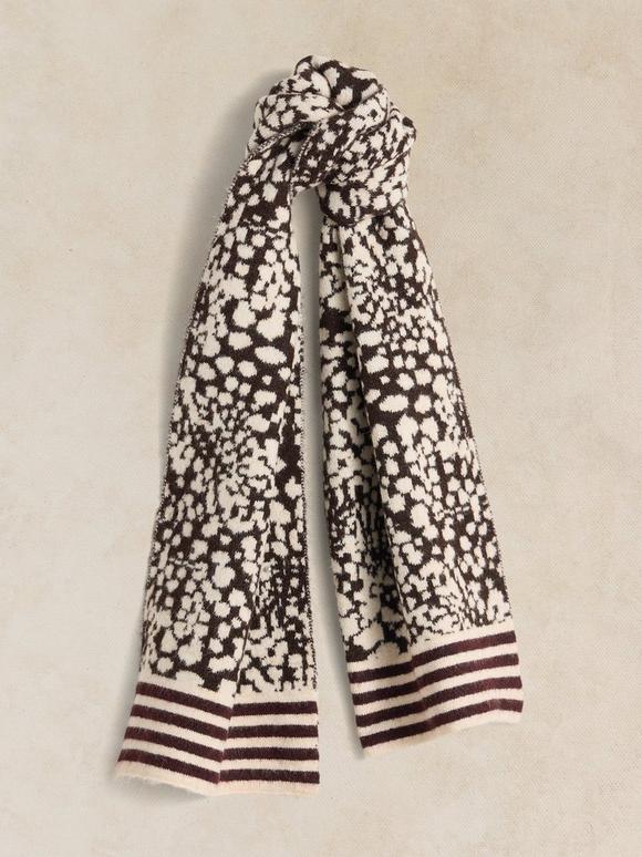 JACQUARD ANIMAL PATTERN SCARF