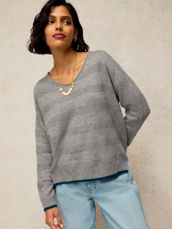 SANSA STITCH V NECK JUMPER