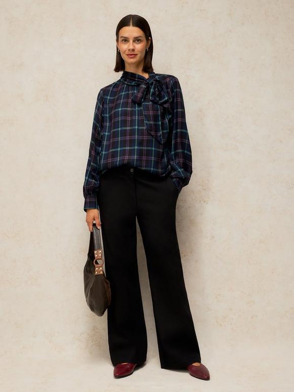 FLEUR TIE NECK TOP
