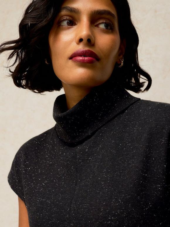 RUBY ROLL NECK SPARKLE DRESS