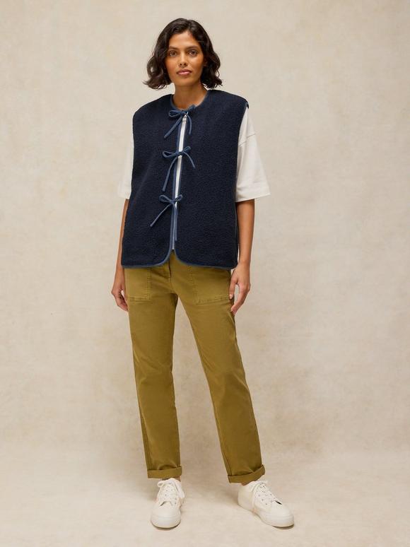 BORG TIE FRONT GILET