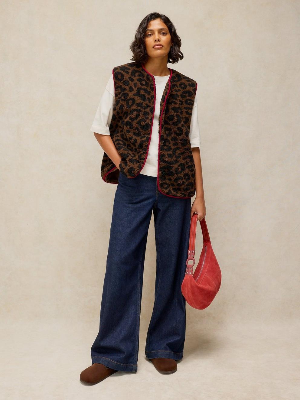 BORG LEOPARD GILET