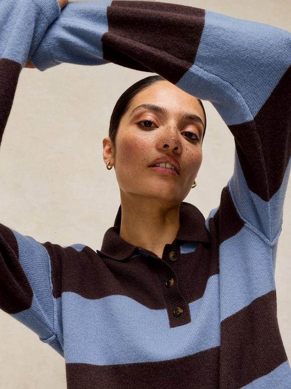 CAMILLA STRIPE COLLAR JUMPER