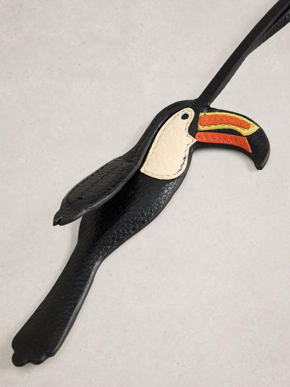 Toucan Leather Bag Charm