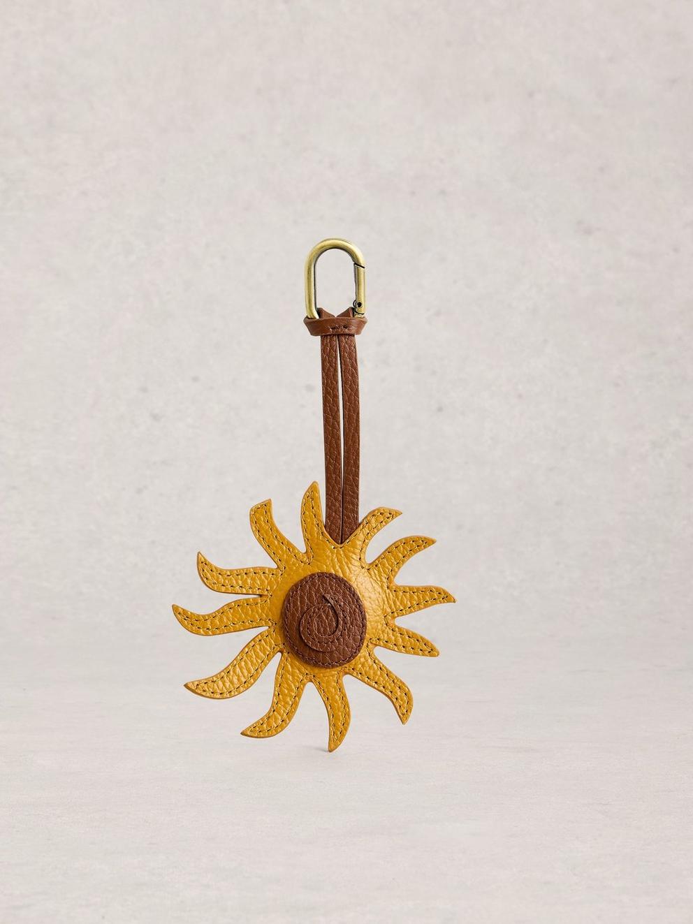 Sun Leather Bag Charm