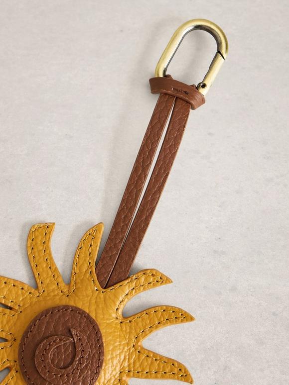 Sun Leather Bag Charm