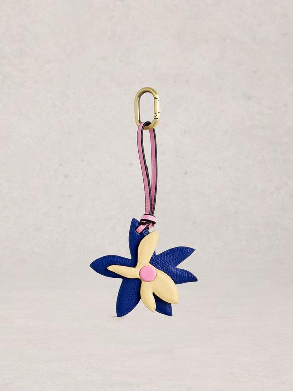 Flower Leather Bag Charm