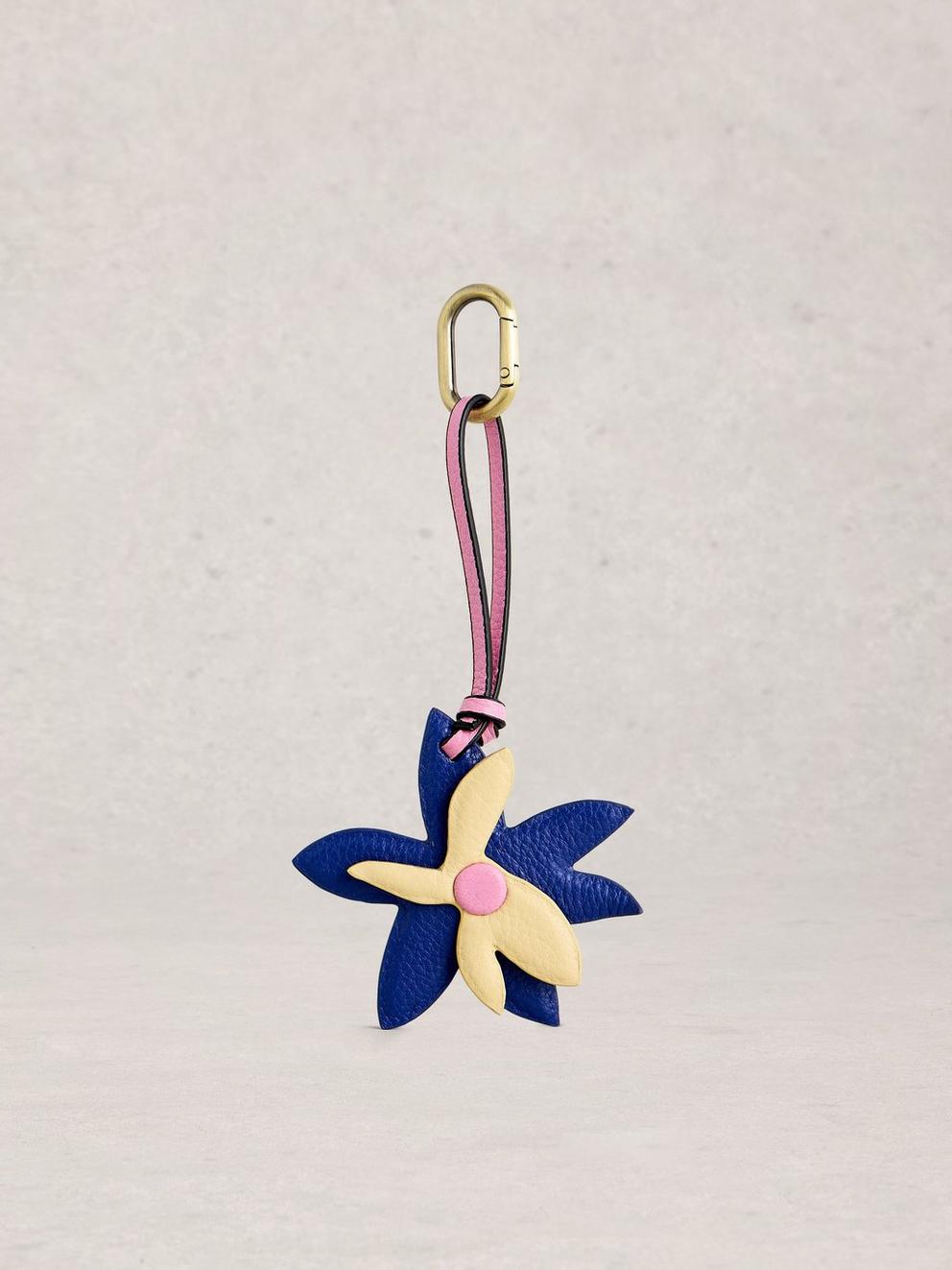 Flower Leather Bag Charm
