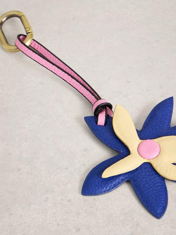 Flower Leather Bag Charm