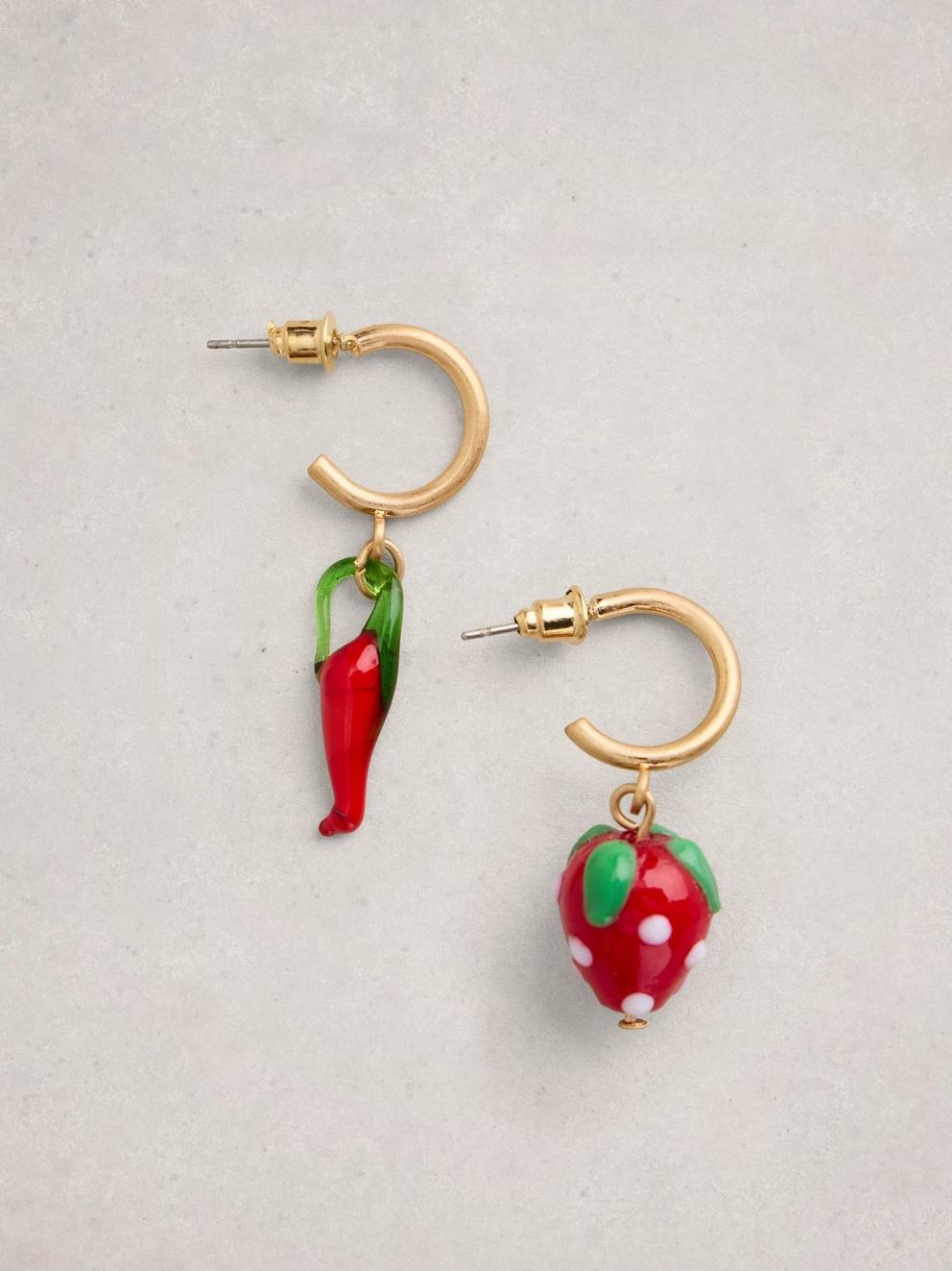 Fruit Mismatch Drop Earring