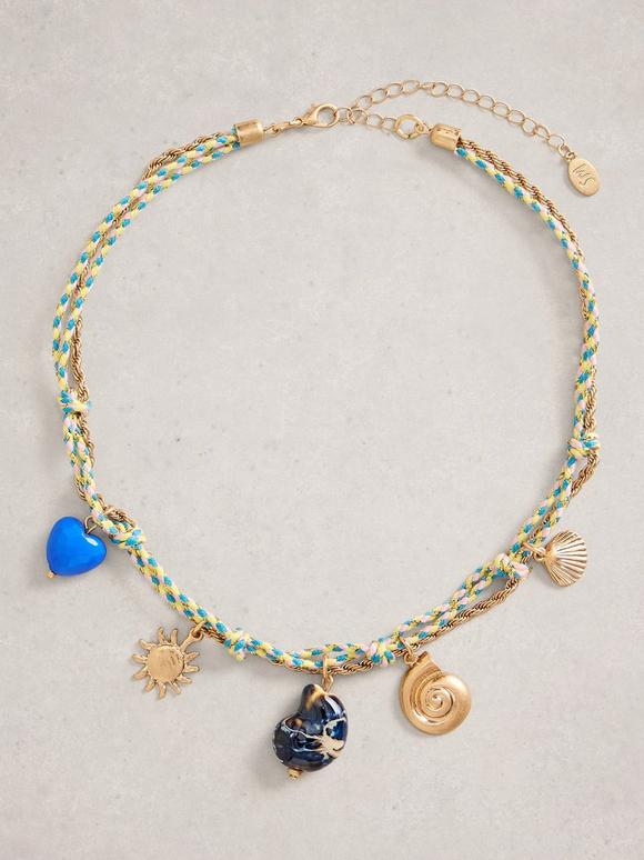 Santorini Charm Cord Necklace