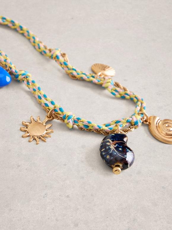 Santorini Charm Cord Necklace
