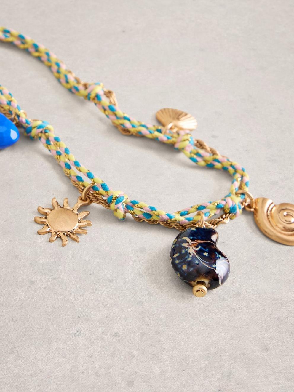Santorini Charm Cord Necklace