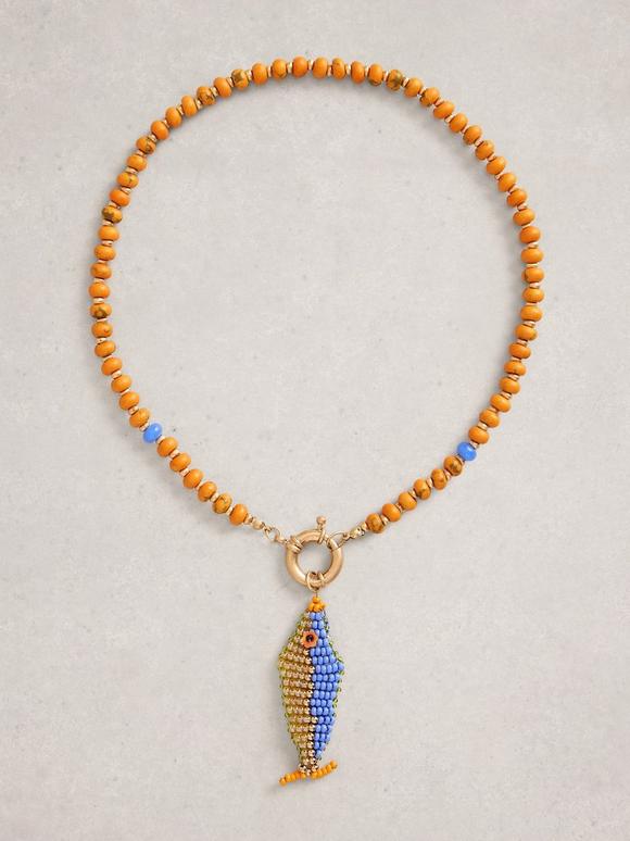 Semi Precious Fish Necklace