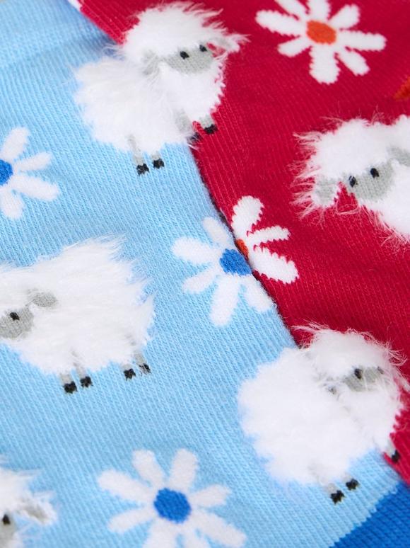 2PK FLUFFY SHEEP ANKLE SOCKS