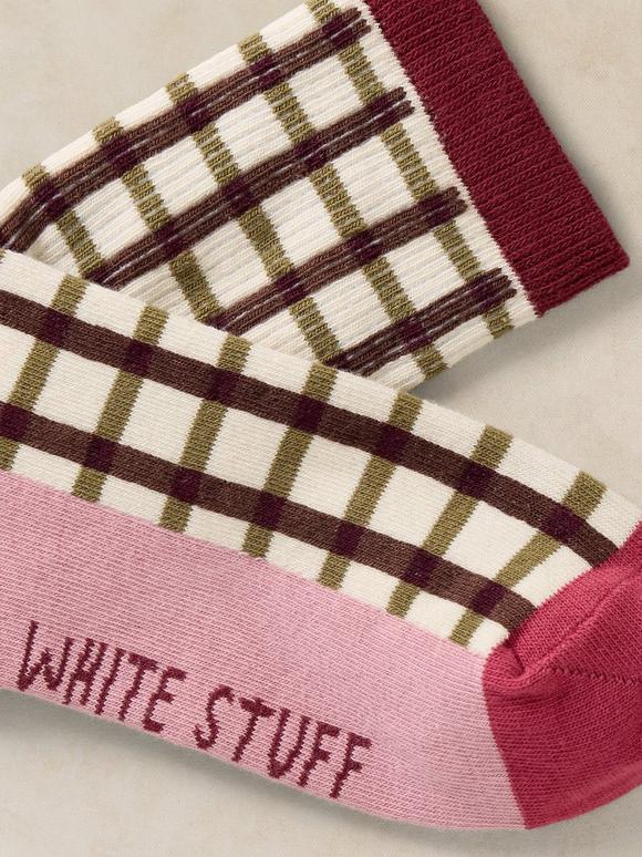 RIBBED CHECK ANKLE SOCK