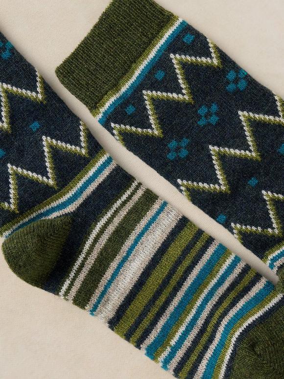 FAIRISLE STRIPE COSY SOCK