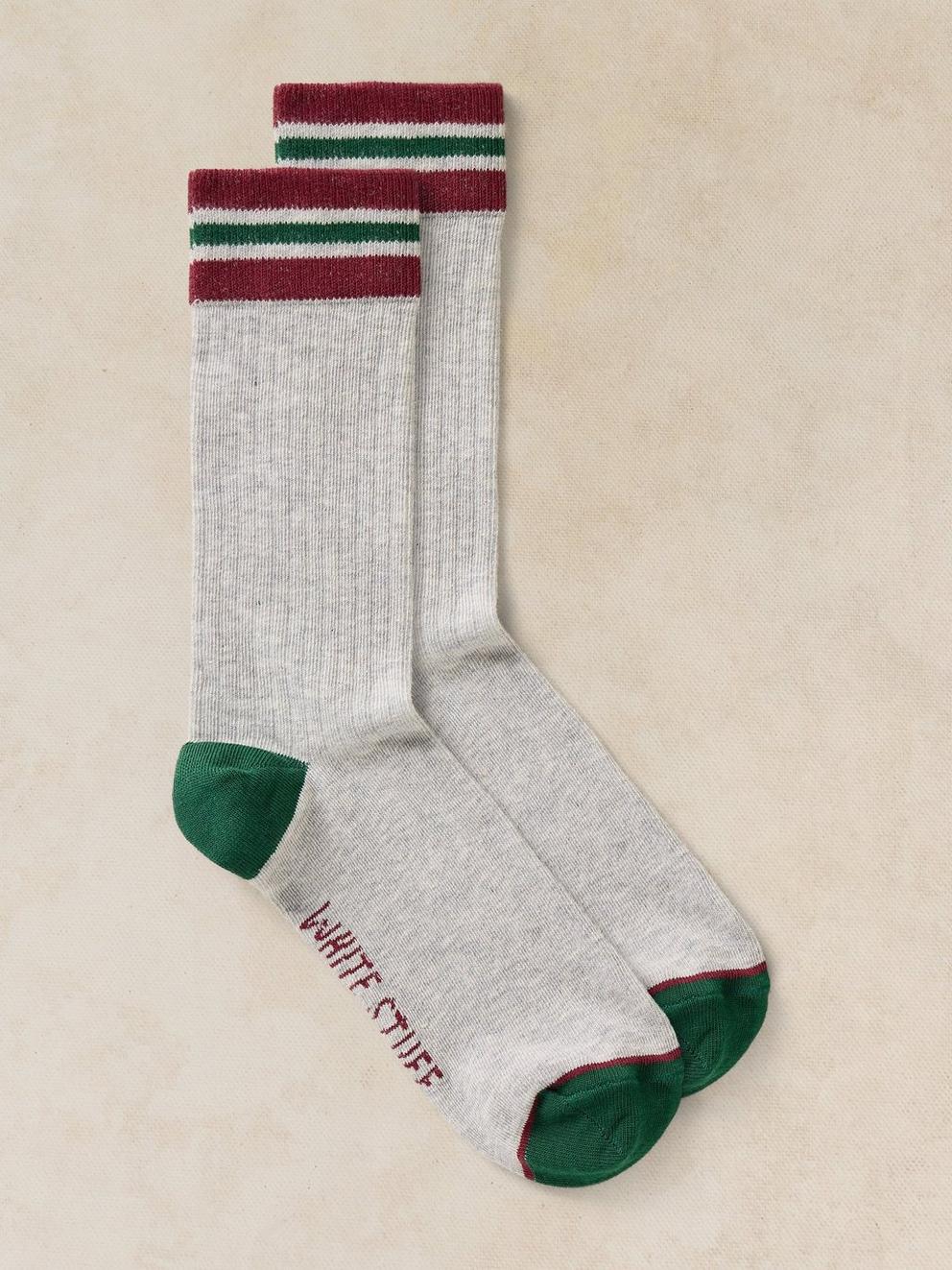 RIB STRIPE ANKLE SOCK