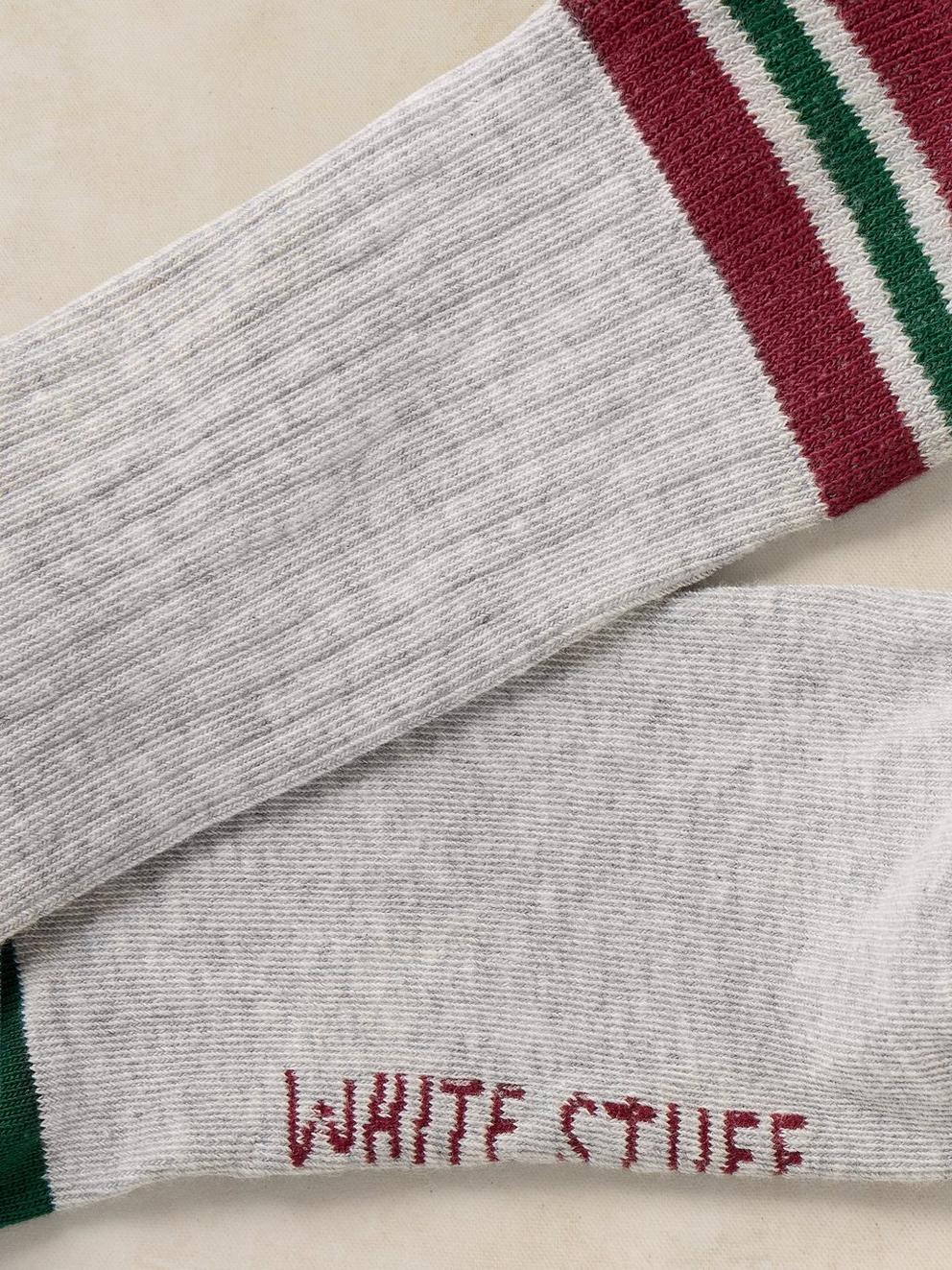RIB STRIPE ANKLE SOCK