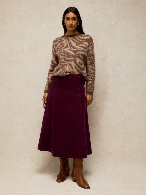IDA CORD MIDI SKIRT