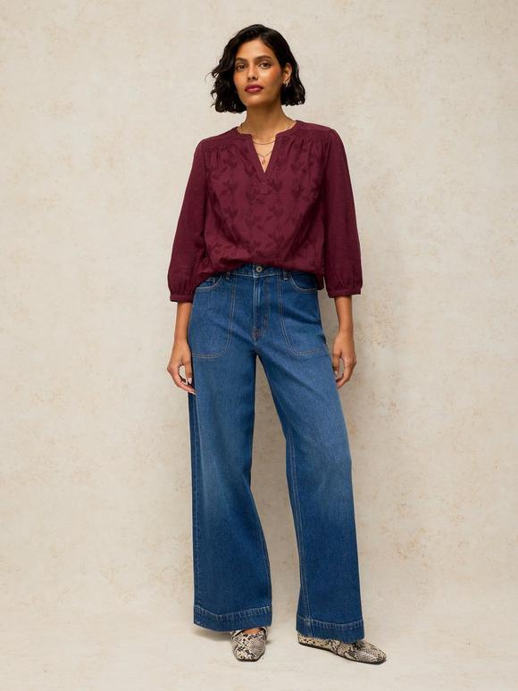 AMELIA EMBROIDERED TOP