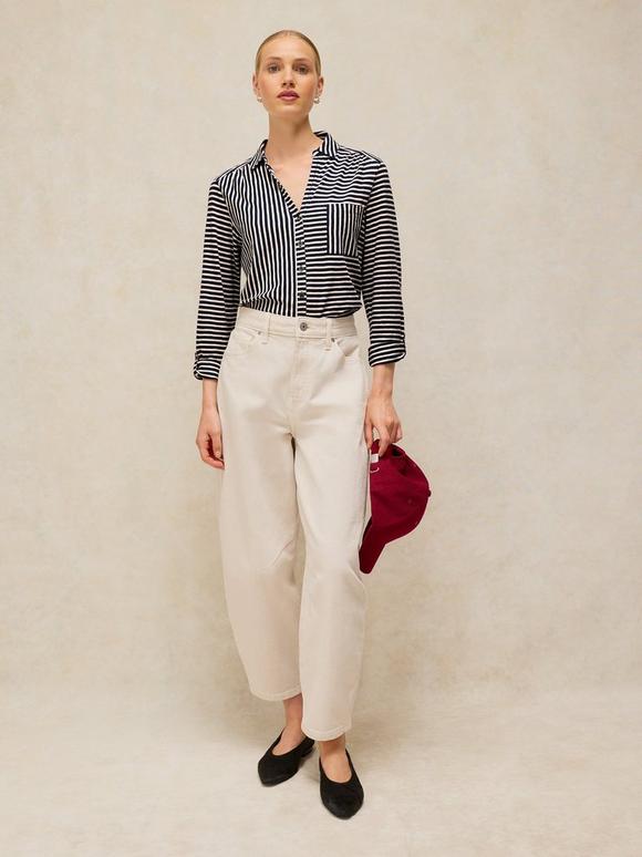 ANNIE STRIPE JERSEY SHIRT